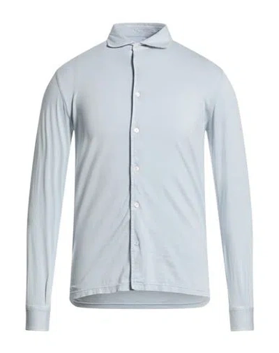 Fedeli Man Shirt Sky Blue Size 36 Organic Cotton