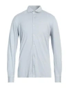 Fedeli Man Shirt Sky Blue Size 40 Cotton