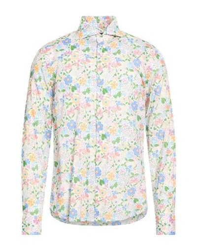 Fedeli Man Shirt White Size 15 ¾ Cotton, Elastane