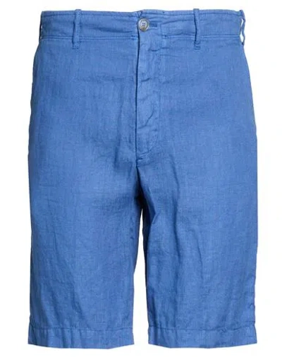 Fedeli Man Shorts & Bermuda Shorts Blue Size S Linen