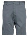 Fedeli Man Shorts & Bermuda Shorts Lead Size 30 Cotton, Elastane In Grey