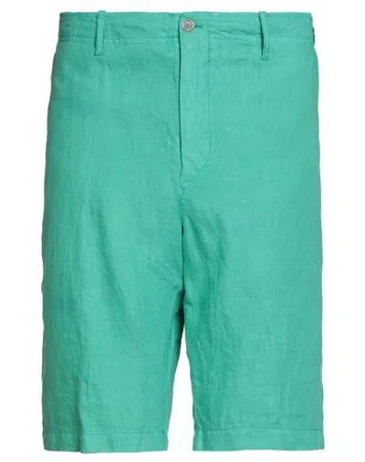 Fedeli Man Shorts & Bermuda Shorts Light Green Size 3xl Linen In Multi