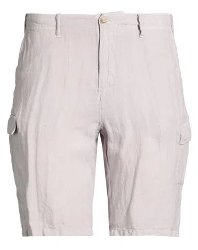 Fedeli Man Shorts & Bermuda Shorts Light Grey Size 40 Linen In Pink