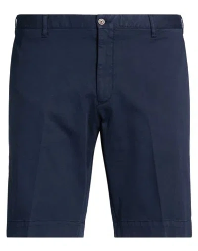 Fedeli Man Shorts & Bermuda Shorts Midnight Blue Size 42 Cotton, Elastane