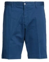 Fedeli Man Shorts & Bermuda Shorts Navy Size 40 Cotton, Elastane In Blue