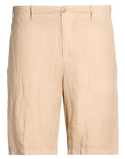 Fedeli Man Shorts & Bermuda Shorts Sand Size 44 Linen In Neutral