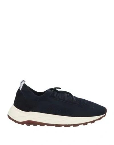 Fedeli Man Sneakers Midnight Blue Size 9 Textile Fibers