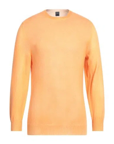 Fedeli Man Sweater Apricot Size 40 Cashmere In Orange