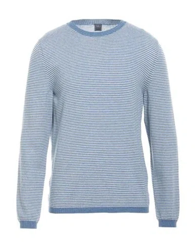 Fedeli Man Sweater Azure Size 46 Cashmere In Blue