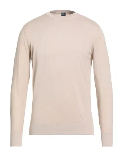 Fedeli Man Sweater Beige Size 38 Supima In Neutral