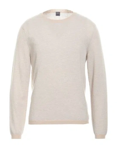 Fedeli Man Sweater Beige Size 40 Cashmere In Multi
