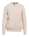 Fedeli Man Sweater Beige Size 42 Virgin Wool, Cashmere