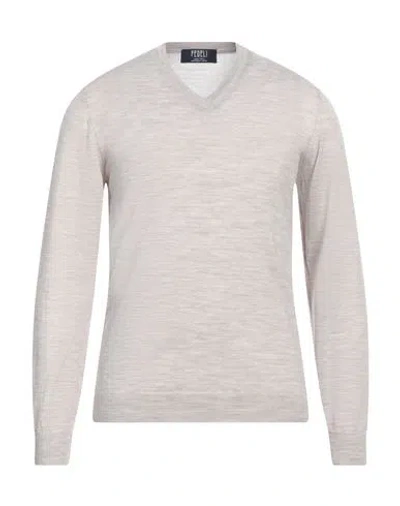 Fedeli Man Sweater Beige Size 46 Virgin Wool