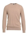 Fedeli Man Sweater Beige Size 48 Cashmere In Brown
