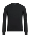 Fedeli Man Sweater Black Size 38 Cotton