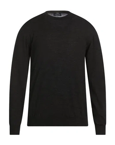 Fedeli Man Sweater Black Size 40 Wool