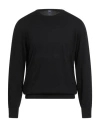 Fedeli Man Sweater Black Size 48 Cotton In Black