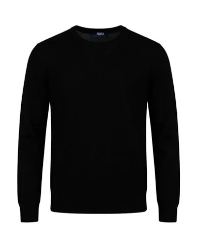 Fedeli Man Sweater Black Size 48 Virgin Wool