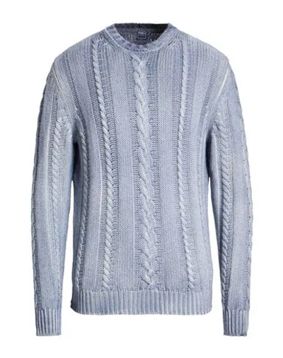 Fedeli Man Sweater Blue Size 40 Cashmere In Black