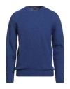 Fedeli Man Sweater Blue Size 42 Virgin Wool, Cashmere, Polyamide
