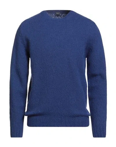 Fedeli Man Sweater Blue Size 42 Virgin Wool, Cashmere, Polyamide