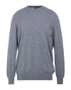 Fedeli Man Sweater Blue Size 46 Cashmere In Gray