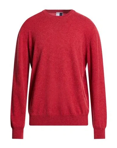 Fedeli Man Sweater Brick Size 46 Cashmere In Red