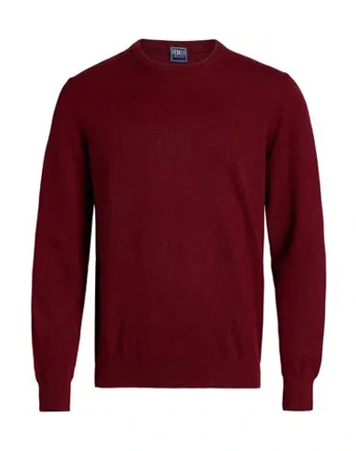 Fedeli Man Sweater Burgundy Size 48 Cashmere