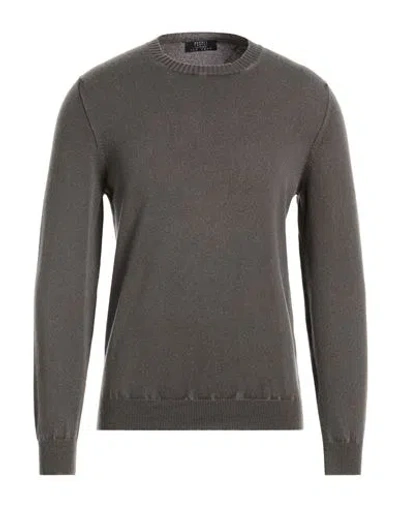 Fedeli Man Sweater Charcoal Size 40 Cashmere In Multi