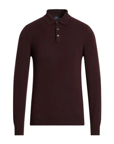 Fedeli Man Sweater Chocolate Brown Size 40 Cashmere In Blue
