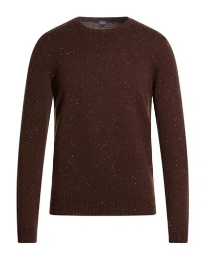 Fedeli Man Sweater Dark Brown Size 46 Cashmere