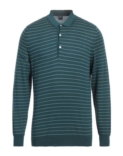 Fedeli Man Sweater Deep Teal Size 40 Cotton, Polyester In Green