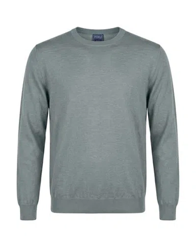 Fedeli Man Sweater Deep Teal Size 50 Cashmere, Silk In Green