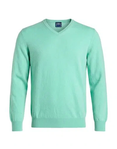 Fedeli Man Sweater Emerald Green Size 40 Cashmere