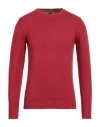 Fedeli Man Sweater Garnet Size 46 Cotton In Red