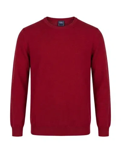 Fedeli Man Sweater Garnet Size 44 Cashmere In Red