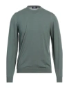 Fedeli Man Sweater Green Size 44 Super 140s Wool