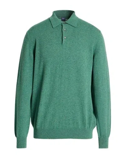 Fedeli Man Sweater Green Size 48 Cashmere In Red