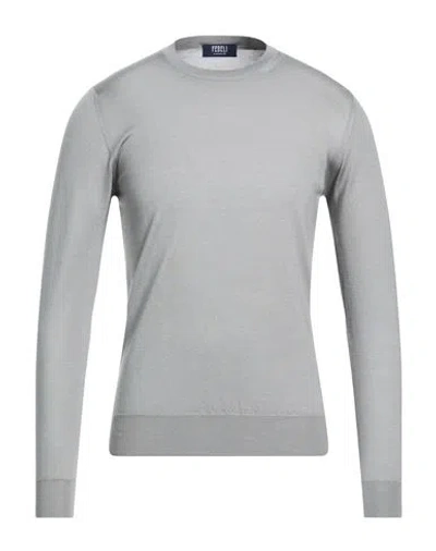 Fedeli Man Sweater Grey Size 36 Cashmere, Silk In Gray