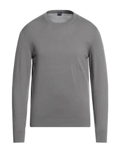 Fedeli Man Sweater Grey Size 38 Cotton In Grey