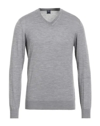 Fedeli Man Sweater Grey Size 40 Wool In Gray