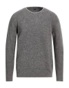 Fedeli Man Sweater Grey Size 44 Wool, Polyester, Cashmere, Elastane In Gray