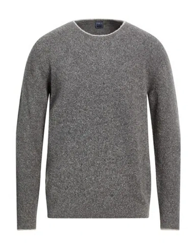 Fedeli Man Sweater Grey Size 44 Wool, Polyester, Cashmere, Elastane In Gray