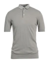 Fedeli Man Polo Shirt Lead Size 38 Cotton In Grey