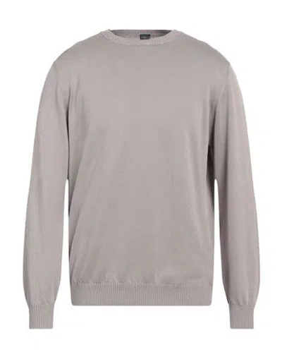 Fedeli Man Sweater Grey Size 46 Cotton In Grey