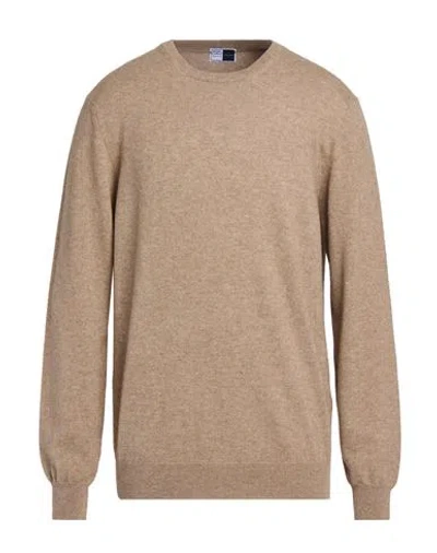 Fedeli Man Sweater Khaki Size 46 Cashmere In Beige
