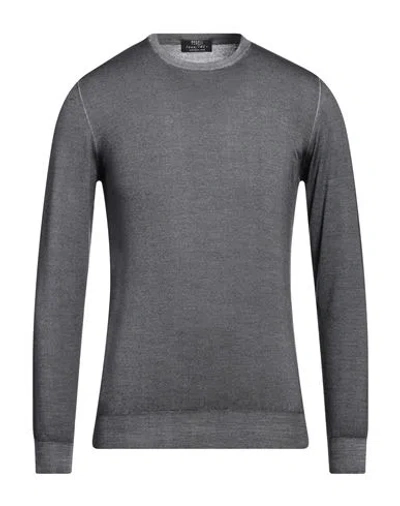 Fedeli Man Sweater Lead Size 36 Super 140s Wool In Grey