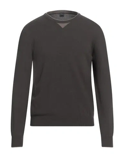 Fedeli Man Sweater Lead Size 40 Virgin Wool, Cashmere