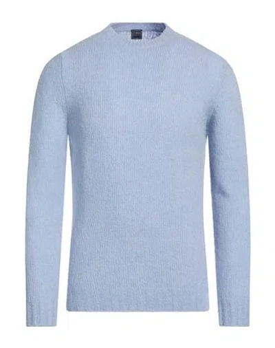 Fedeli Man Sweater Light Blue Size 38 Virgin Wool, Cashmere, Polyamide