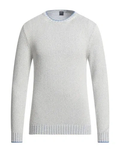 Fedeli Man Sweater Light Blue Size 40 Cotton In Blue